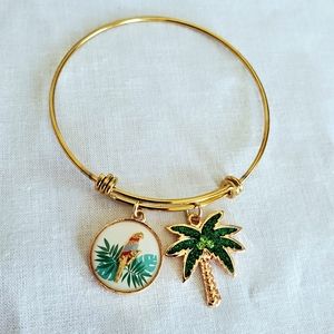 NWT Palm Charm Bangle Bracelet.